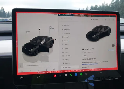 2023 Tesla Model Y Awd/Long Range Dual Motor All-Wheel Drive from USA, damaged, VIN 7SAYGAEE3PF646429